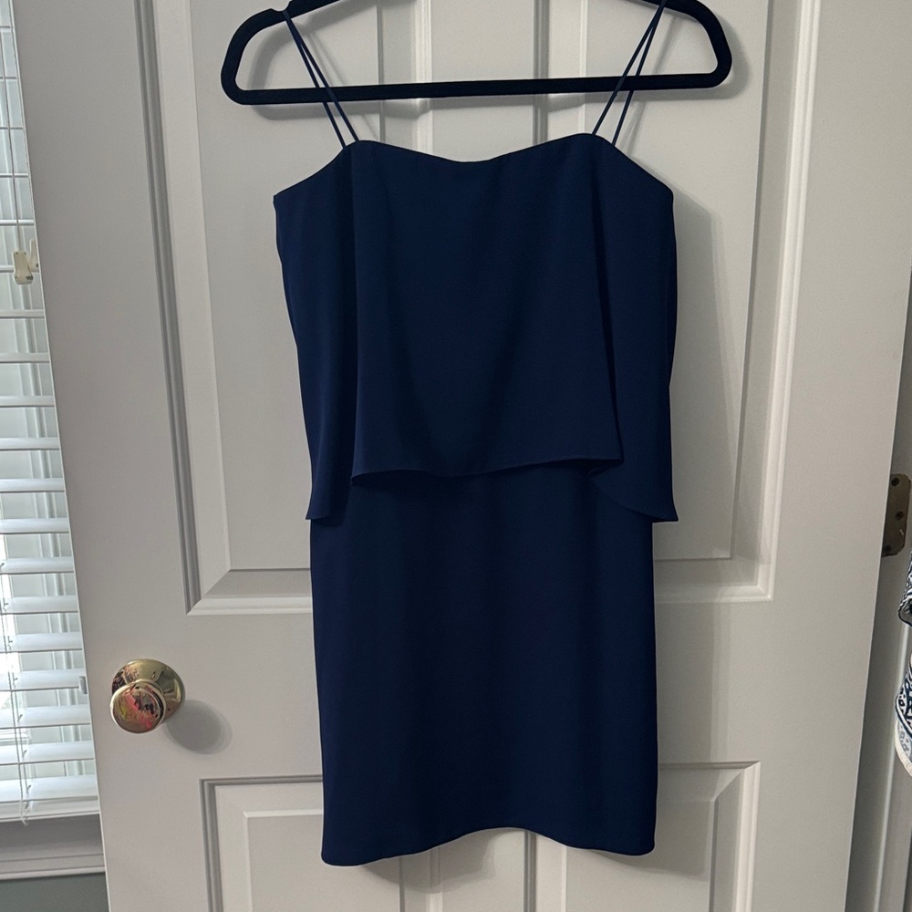 Amanda Uprichard Navy Blue Strapless Dress